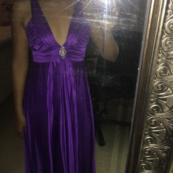 Purple evening cocktail maxi dress small - Picture 7 of 8
